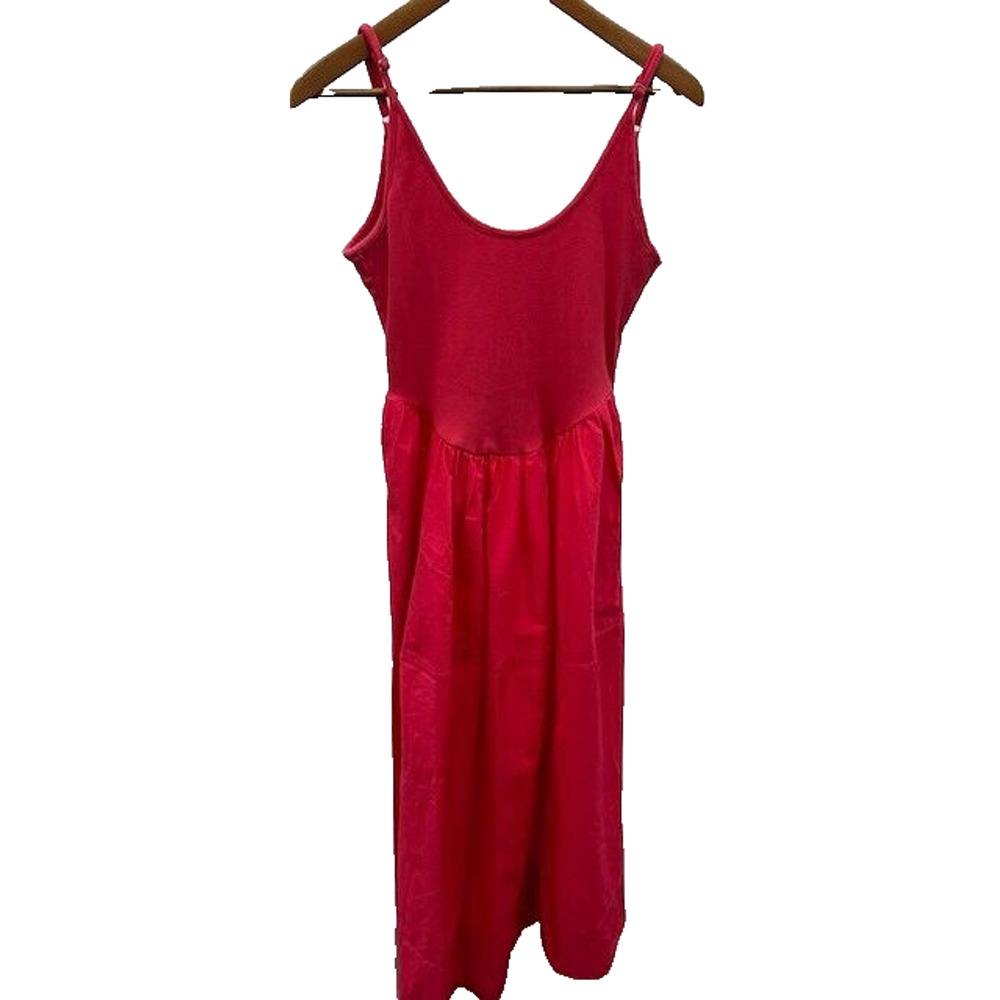 Free People Dylan Fit & Flare Dress Midi Sleeveless Scoop Neck Pink Size Small